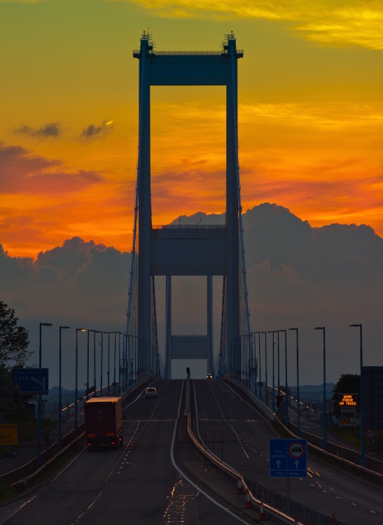 Sunset Beyond the Clouds, M48 road bridge, Aust.