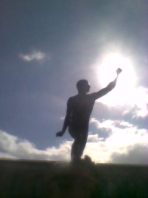 Statue in Whitby Abbey Gardens