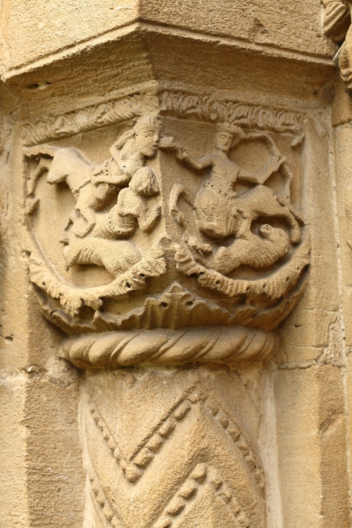 St Mary's, Iffley, Carvings on South Door