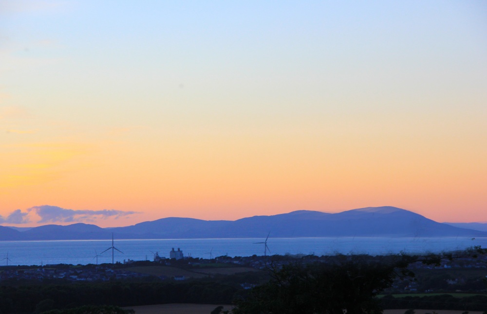 Twilight over Workington and the Solway Firth