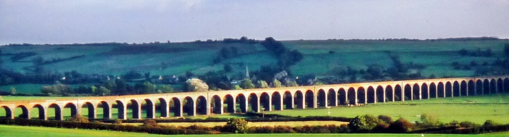 Photograph of Welland railway viaduct know locally as Harringworth or Seaton viaduct
