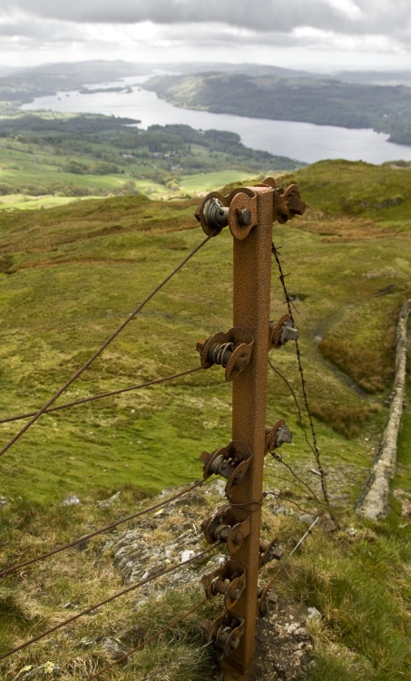 Windermere and fence post