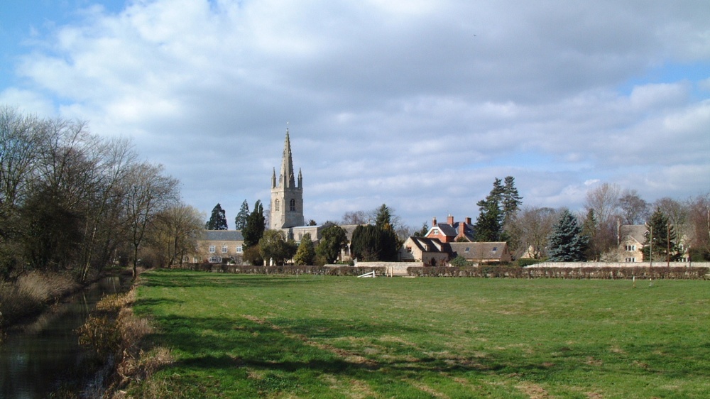 Photograph of St Andrew's Church and  West Deeping Mill