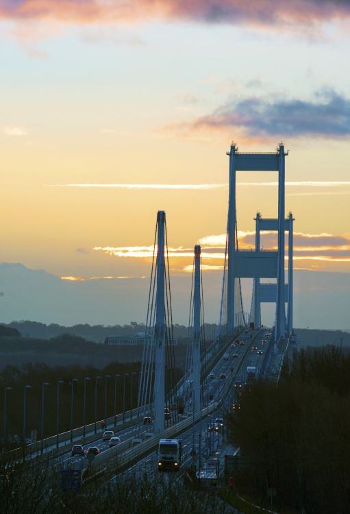 Sunrise, M48 Severn Bridge, Chepstow.