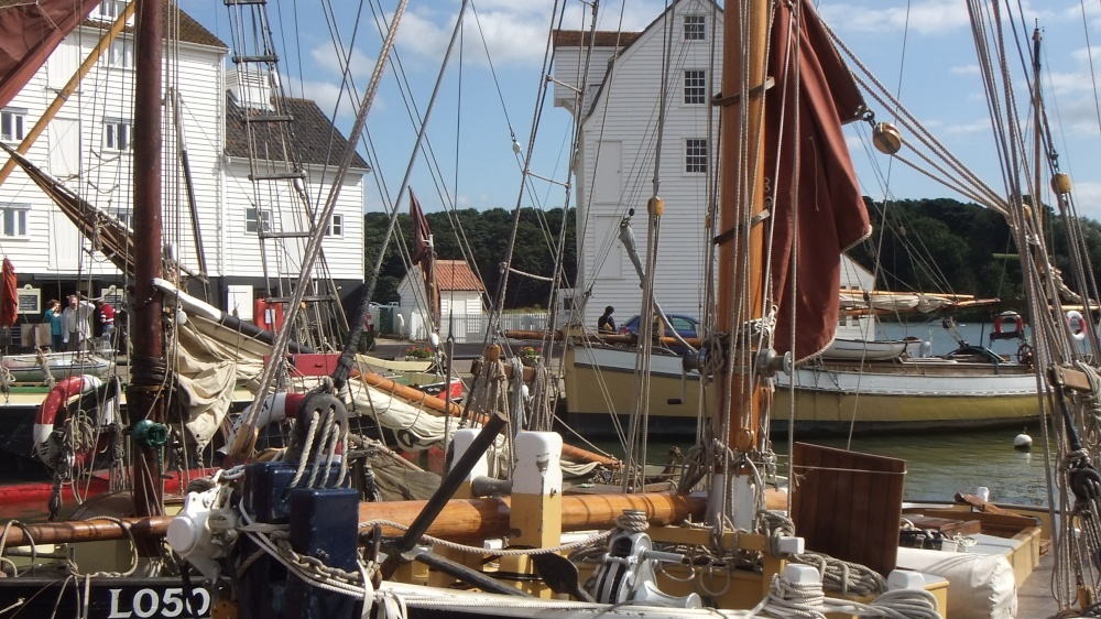 Woodbridge Tide Mill and old sailing boats, 14th September 2012