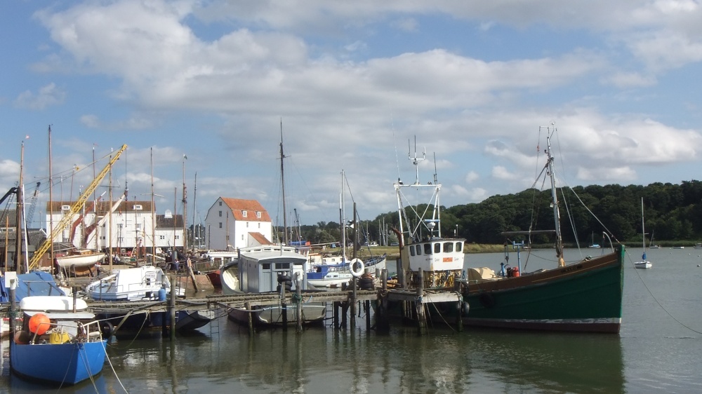 Woodbridge Tide Mill and boats on River Deben 14th September 2012
