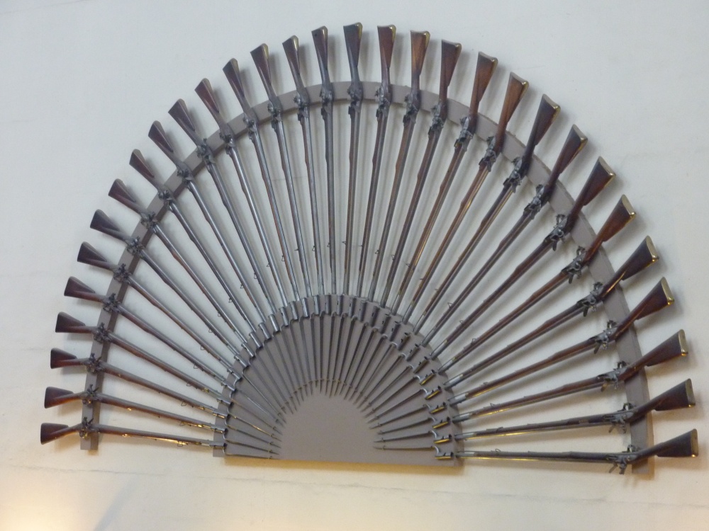 Array of weaponry in Wollaton Hall, 22nd July 2012