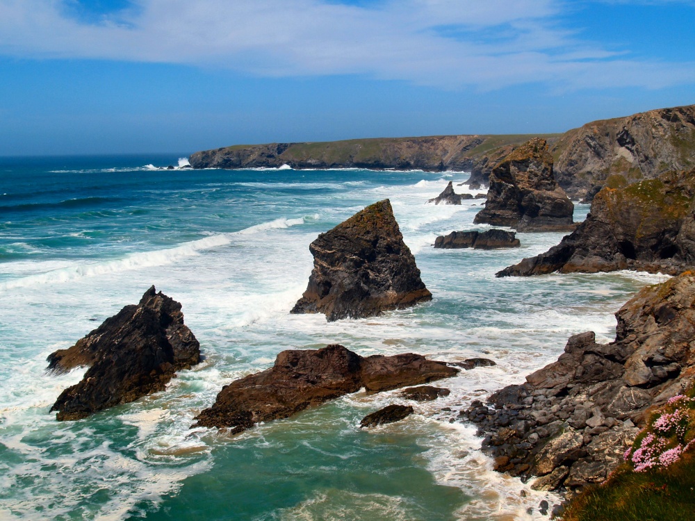 View over Bedruthan photo by Peter Reddick