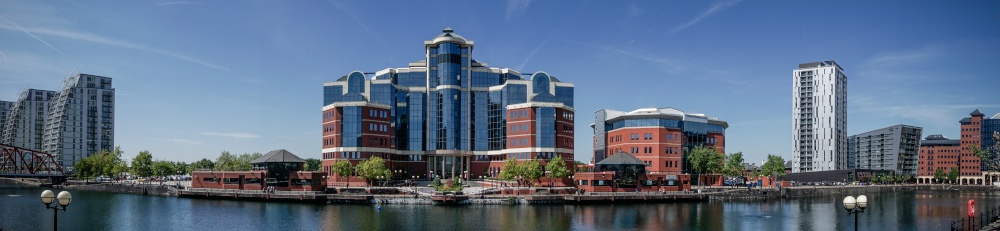 Photograph of Panorama along Salford Quays