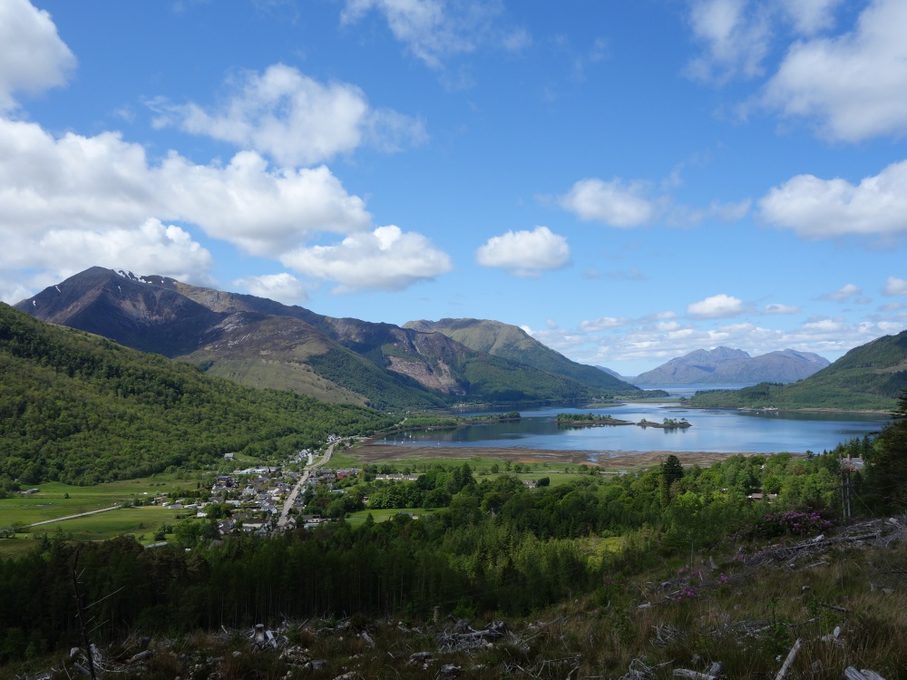 Photograph of Glencoe village and Loch Leven