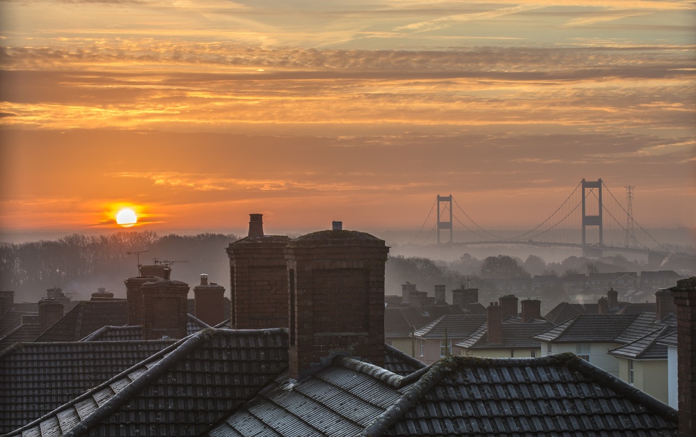 Frosty Rooftops, Chepstow.