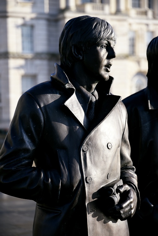 Paul. Detail from the Beatles statue, Pier Head, Liverpool.