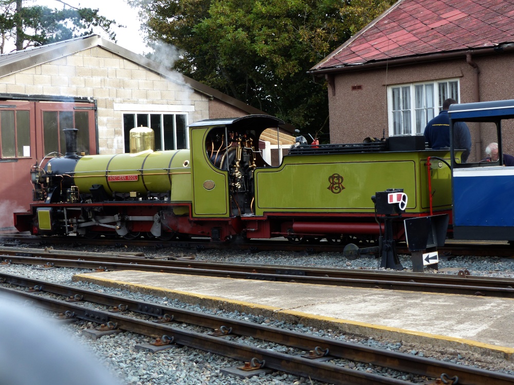 Ravenglass & Eskdale railway Northern Rock at Ravenglass