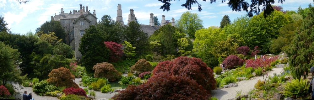 Sizergh Castle gardens with castle beyond photo by Steve Willimott