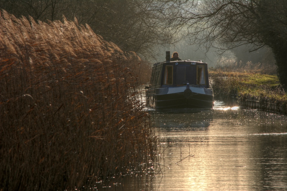 A Narrowboat on the Oxford Canal near Upper Heyford, Oxfordshire photo by AJTooth