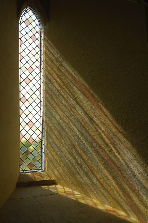 Stained Glass in the Church at Moreton Pinkney, Northamptonshire