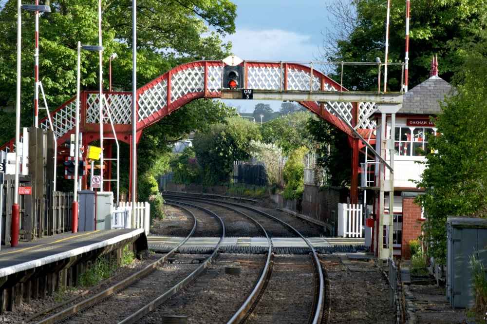 Oakham Railway Station Lattice Work Footbridge