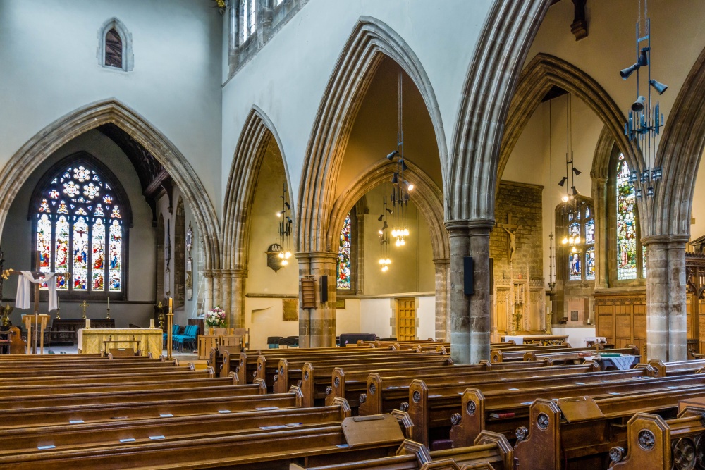 All Saints Church, Loughborough...South east across the nave