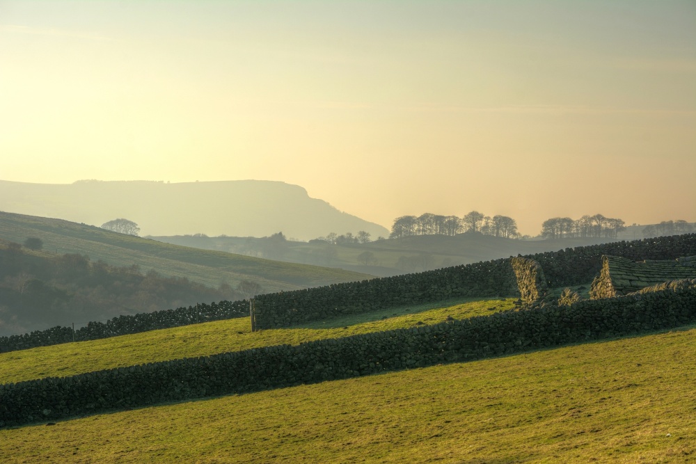 Farmland and Skyline at Burntcliff Top, Cheshire