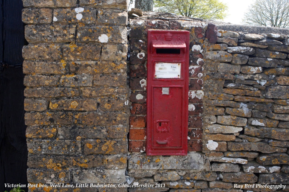 Victorian Wall Postbox, Well Lane, Little Badminton, Gloucestershire 2011