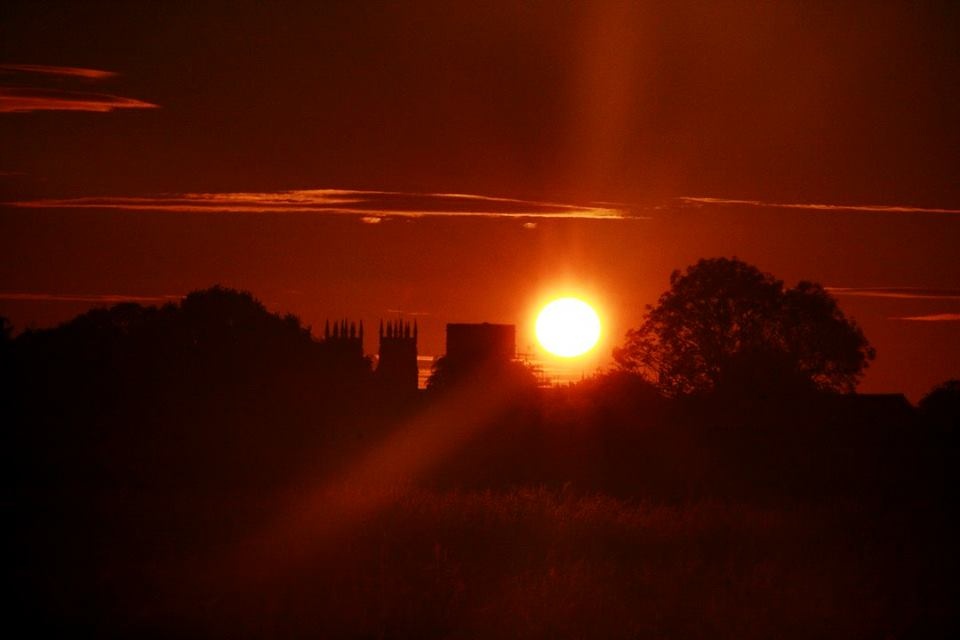 Sunrise over York minster.