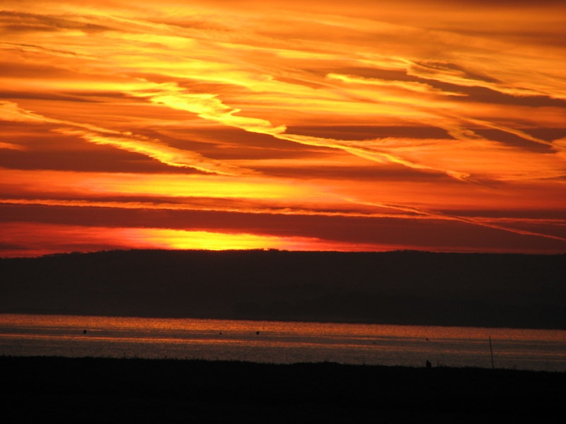 Winter sky at Tanners Lane New Forest