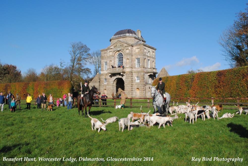 Beaufort Hunt Meet, Worcester Lodge, Didmarton, Gloucestershire 2014