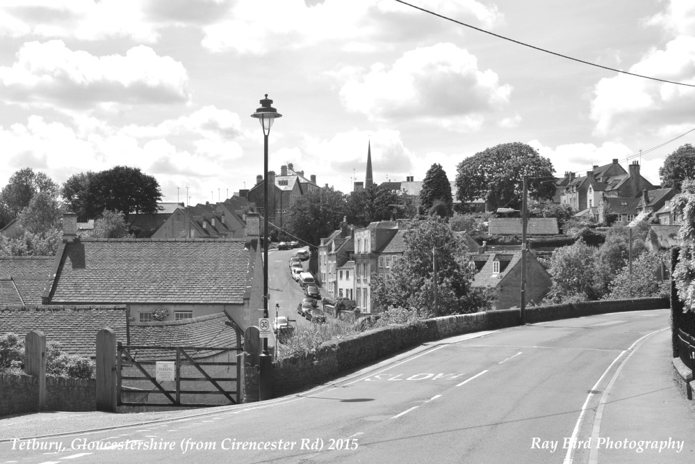 Tetbury Town Centre from Cirencester Road, Gloucestershire 2015