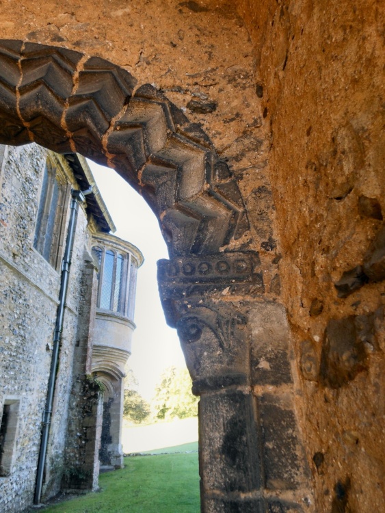 A view through an arch.