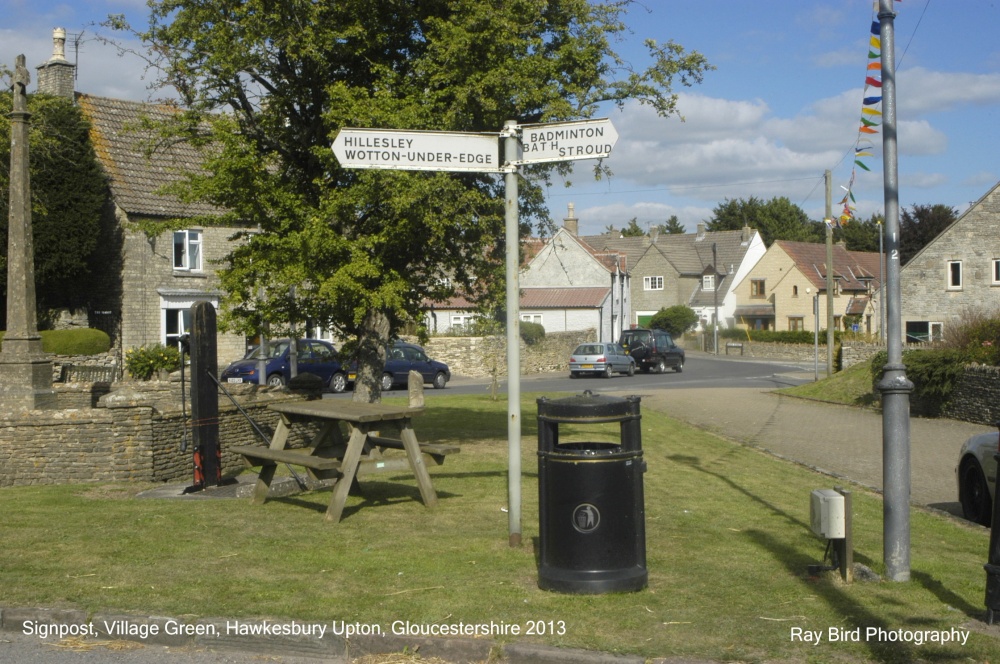 Signpost, Village Green, Hawkesbury Upton, Gloucestershire 2013