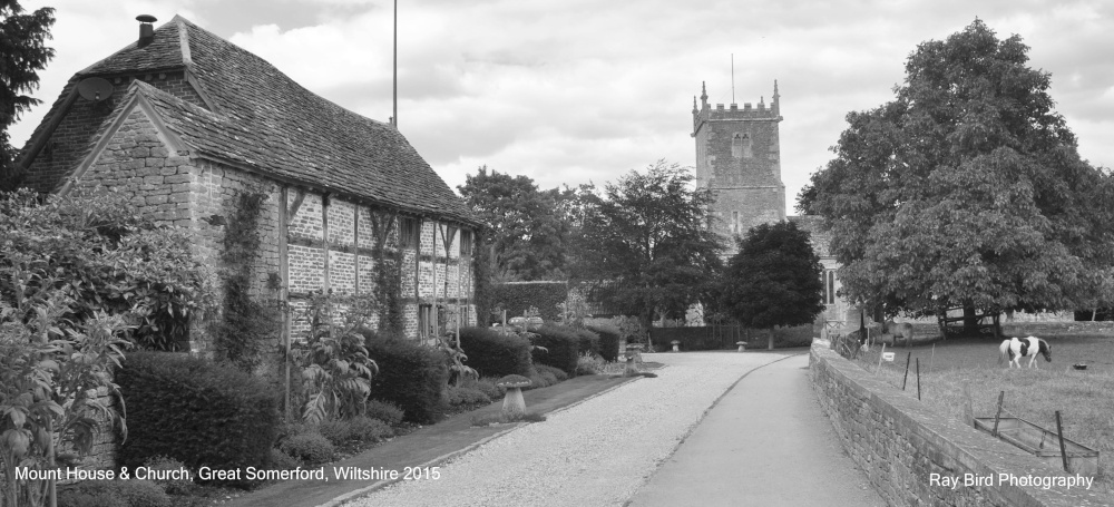 Photograph of Mount House & Church, Great Somerford, Wiltshire 2015