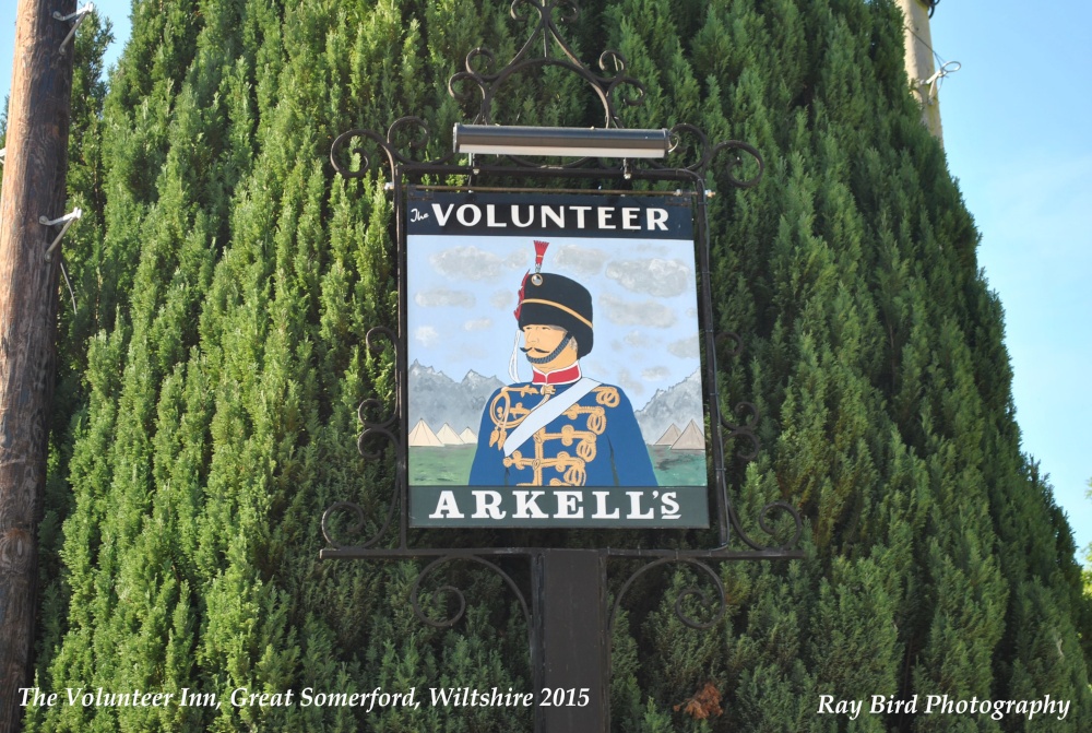 Photograph of The Volunteer Inn Sign, Great Somerford, Wiltshire 2015