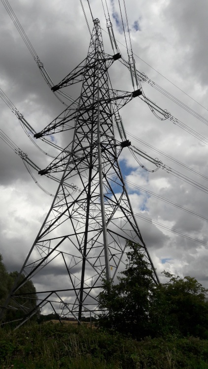Pylon against brooding sky Rotherham