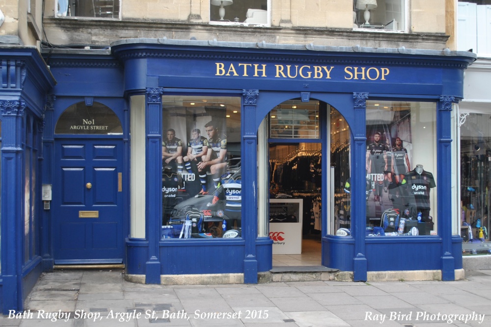 "Bath Rugby Shop, Bath, Somerset 2015" by Ray Bird at