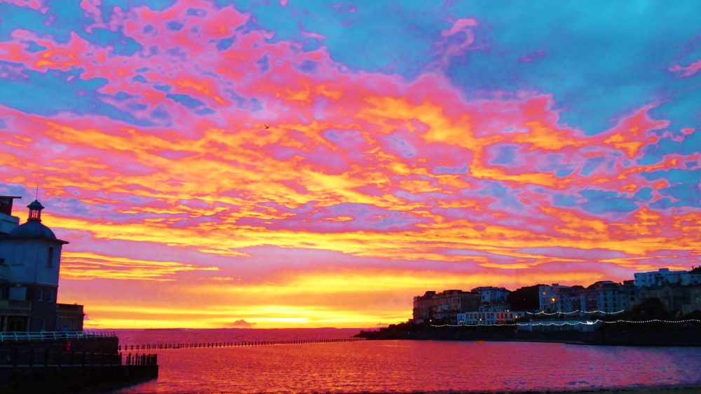 Photograph of Sunset over Weston Super Mare