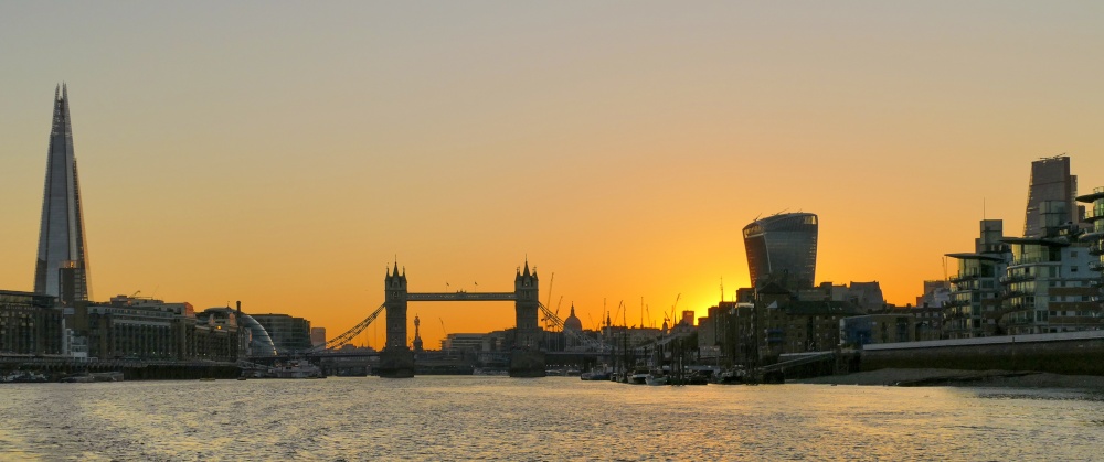Sunset over London