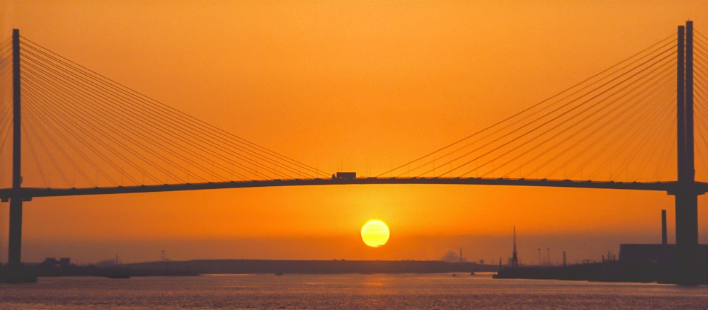 Photograph of Sunset Under Dartford Bridge
