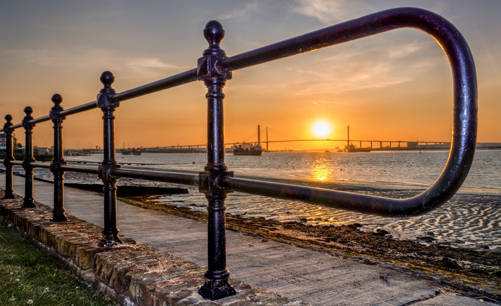 Sunset over Dartford Bridge