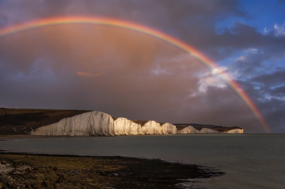 Rainbow Weather over the Sisters