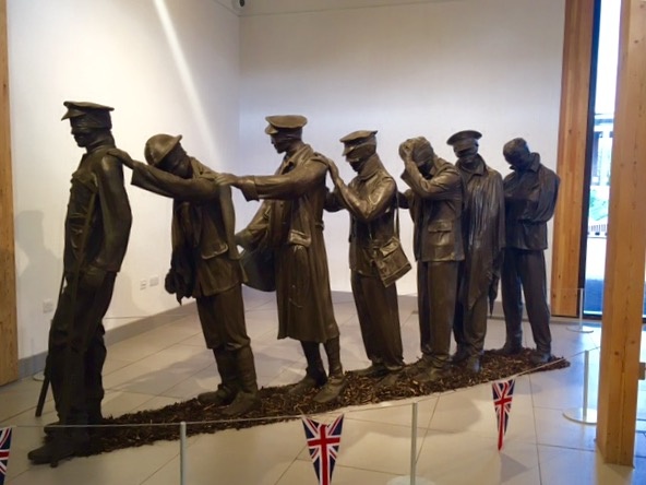 Blind Soldiers Sculpture, Memorial Arboritum, Staffordshire.