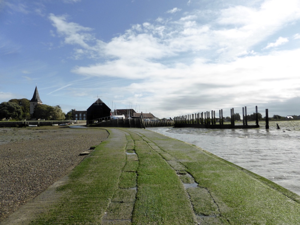 Bosham Hoe from the End of the Jetty at Low Tide. Very Slippery!