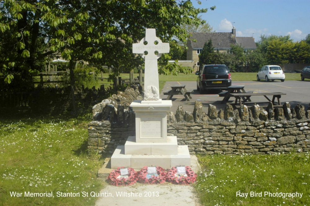 Photograph of War Memorial, Stanton St Quintin, Wiltshire 2013