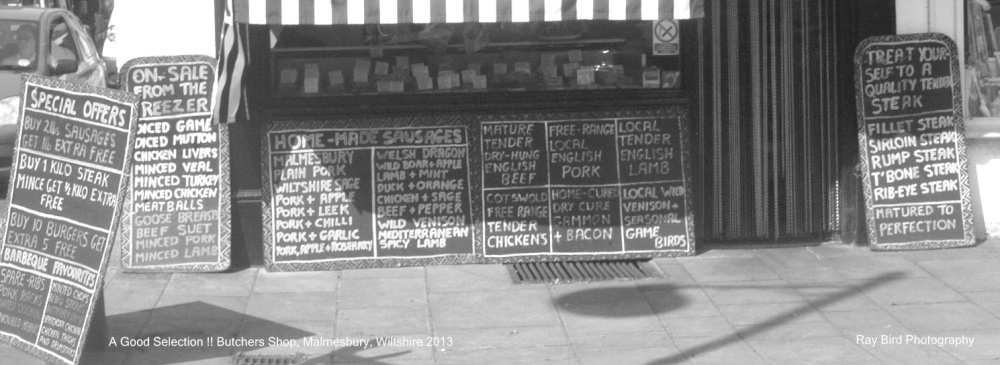 A Good Selection !! Butchers Shop, Malmesbury, Wiltshire 2013
