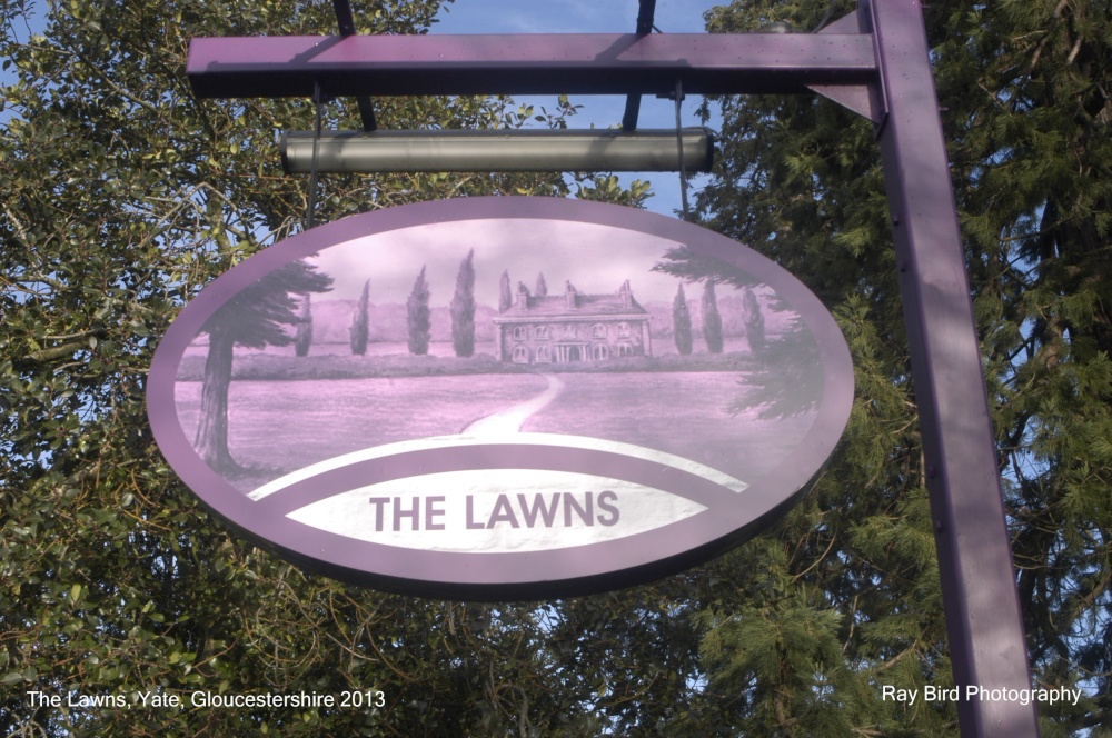 The Lawns Hotel Sign, Yate, Gloucestershire 2013
