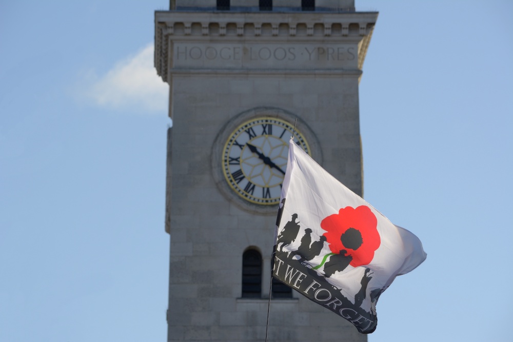 The Nicholson Monument, Remembrance Sunday, Leek, Staffordshire