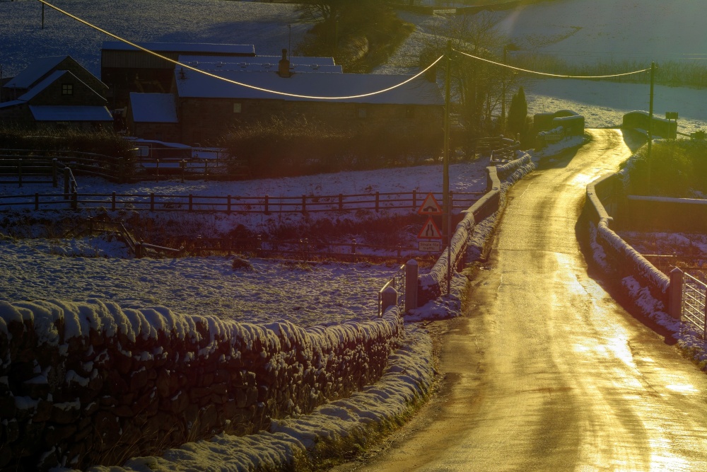 Road to the Caldon Canal at Denford, near Longsdon, Staffordshire