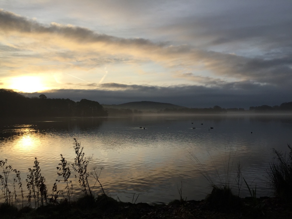 Talkin Tarn one misty morning photo by Nancy Brown
