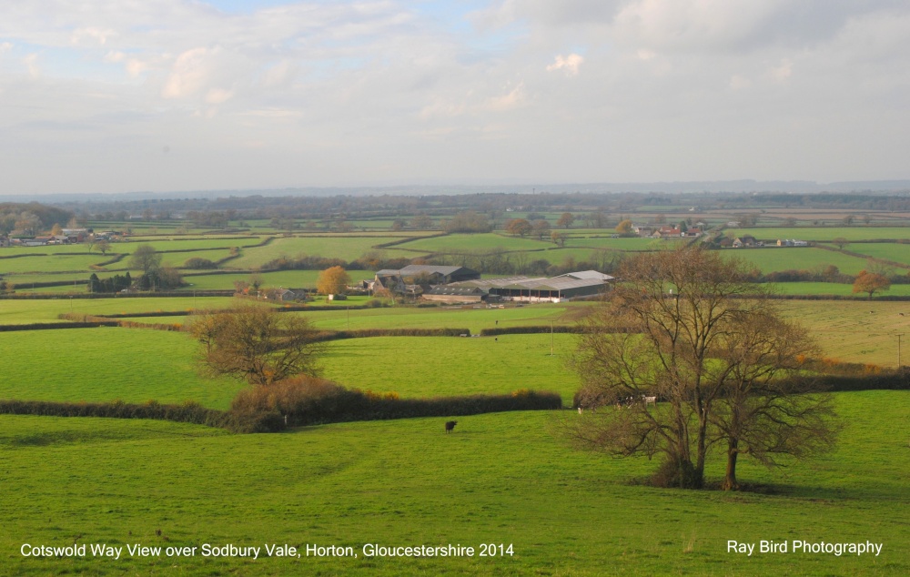 View across the Sodbury Vale from Cotswold Way, Horton, Gloucestershire 2014