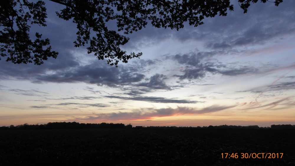 Dennington sky at dusk.