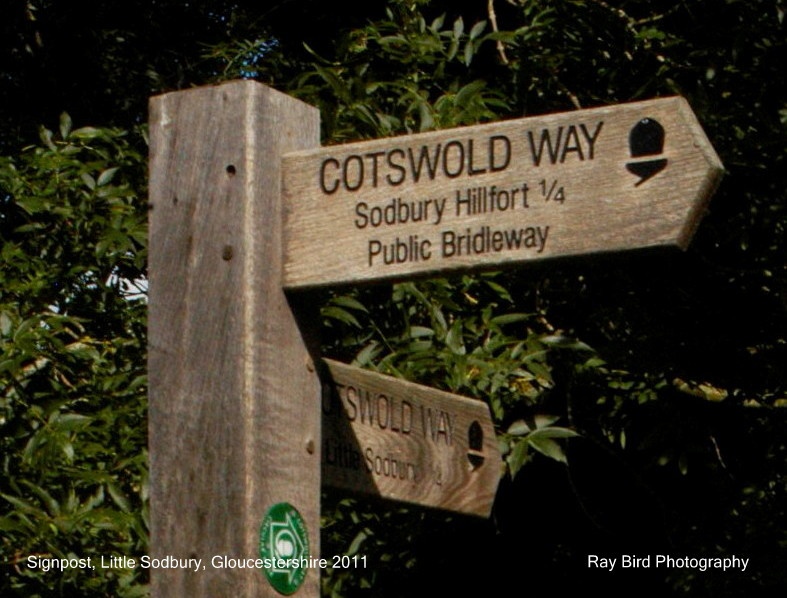 Cotswold Way Signpost, Little Sodbury, Gloucestershire 2011